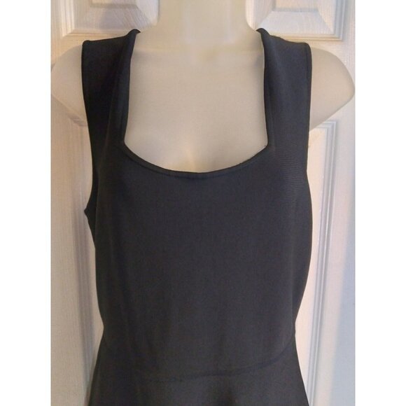 Bcbg Maxazria Dress Black Sleeveless Strapy Lined Back Sz L - Picture 2 of 11